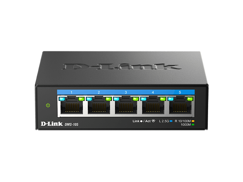 D-Link DMS-105/E 2.5G Multi-Gigabit Switch, 5 port