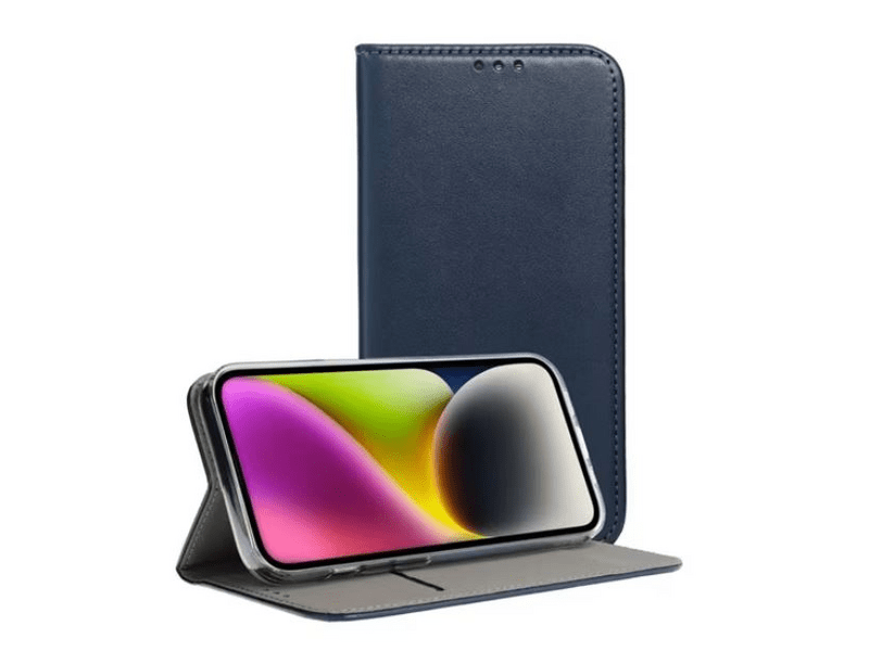 Gigapack GP-160725 Motorola Edge 50 Ultra 5G bőr hatású flip tok, sötétkék