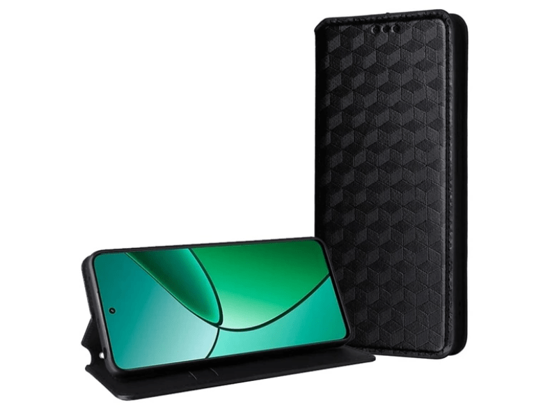 Gigapack Xiaomi 14 Ultra Bőr hatású flip tok, fekete (GP-156129)