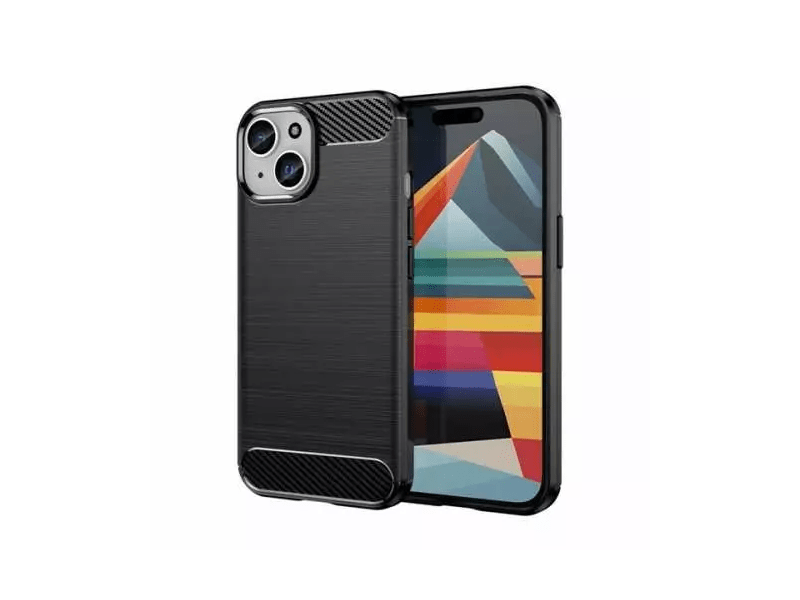 Gigapack Apple iPhone 15 Plus Szilikon tok, fekete (GP-142990)