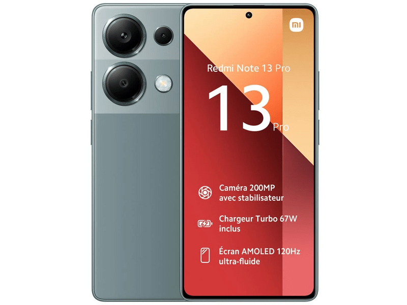 Xiaomi Redmi Note 13 Pro 4G 8/256 GB Okostelefon, Zöld