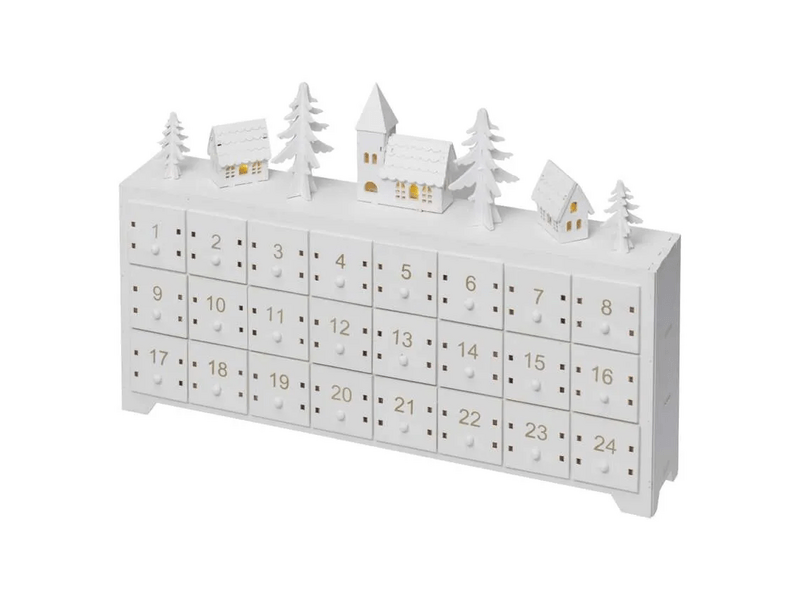 Emos ZY2208 LED adventi naptár, fa, 23x37 cm