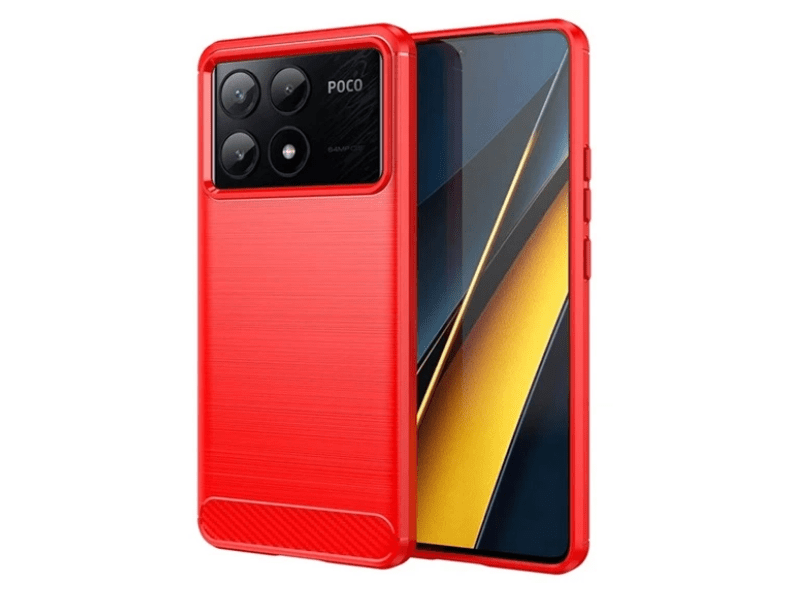 Gigapack Xiaomi Poco X6 Pro 5G Szilikon tok, piros (GP-156979)