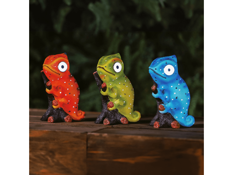 Garden of Eden 11424 LED-es szolár kaméleon, 3-féle