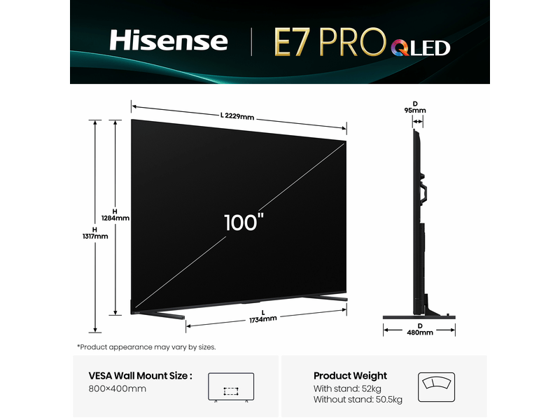Hisense 100E7Q PRO 100