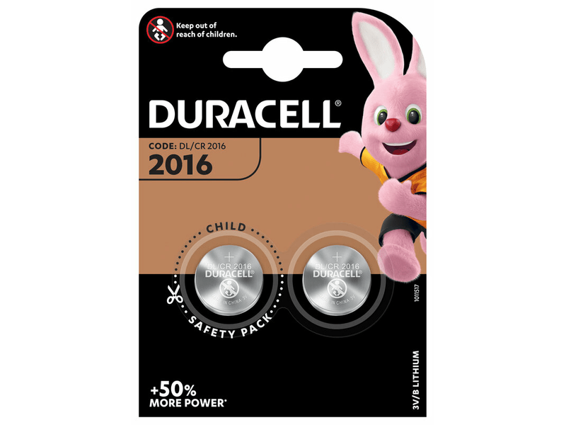 Duracell DL2016 gombelem, 2 db