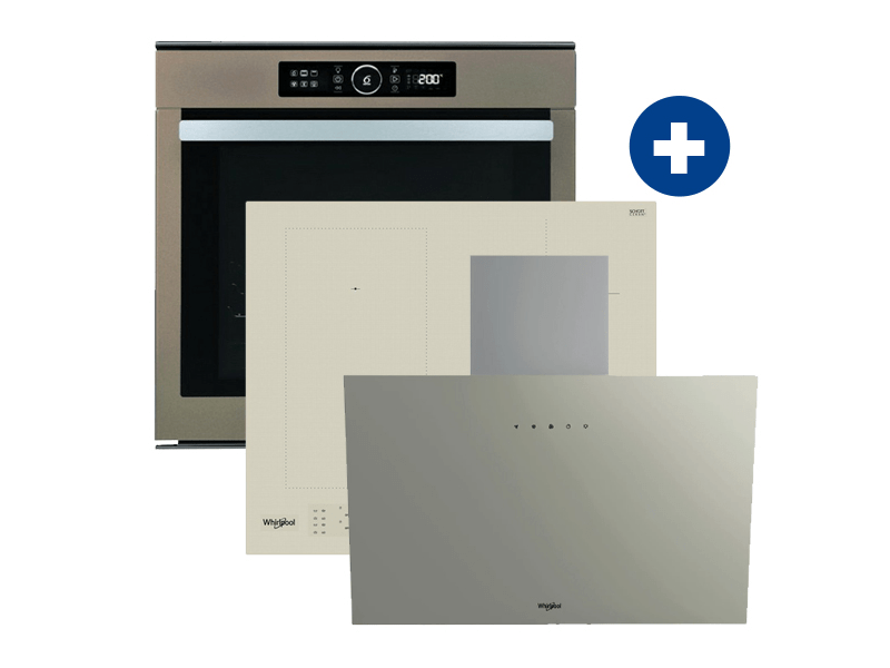 Whirlpool AKZM 8480 S Beépíthető sütő +Whirlpool WL S2760 BF/S Indukciós főzőlap + Whirlpool WHVP 62F LT SD Fali páraelszívó