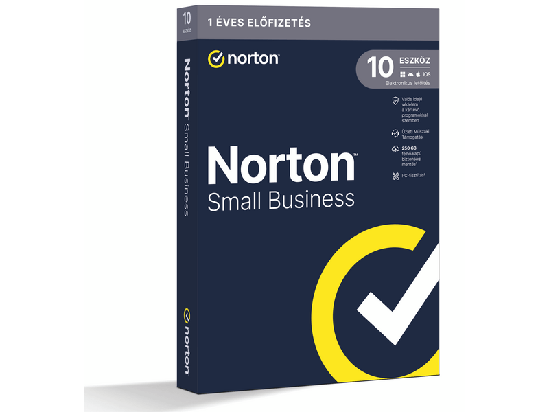 Norton Small Business 2.0-250GB HUN vírusirtó szoftver, 1 felhasználó, 10 eszköz / 1 év