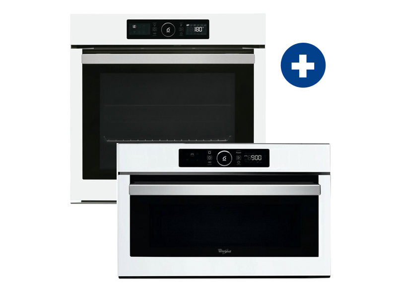 Whirlpool AKZ9 6230WH Beépíthető sütő, fehér + Whirlpool AMW 730/WH Beépíthető mikrohullámú sütő, fehér
