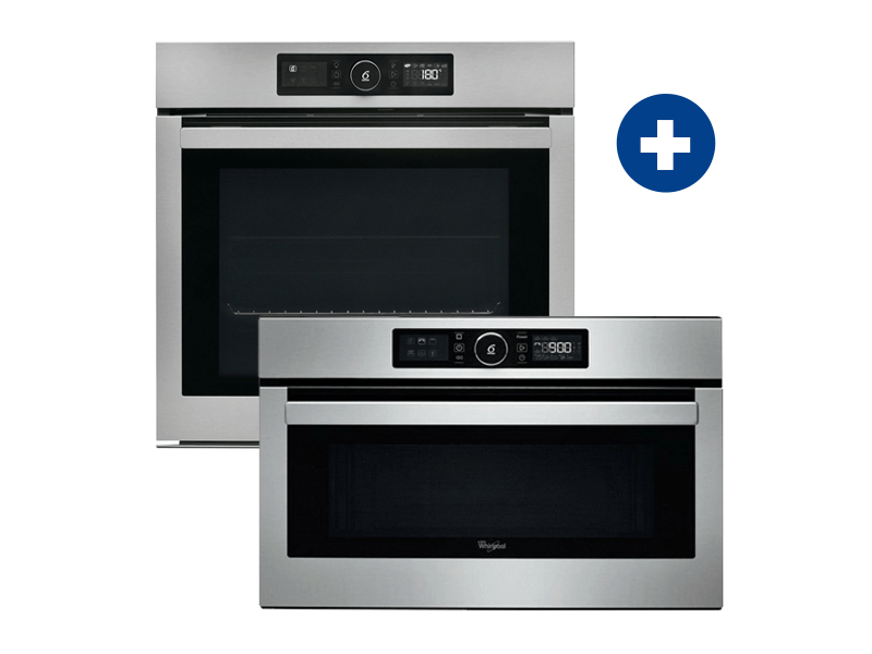 Whirlpool AKZ9 6230IX Beépíthető sütő, inox + Whirlpool AMW 730/IX Beépíthető mikrohullámú sütő, inox