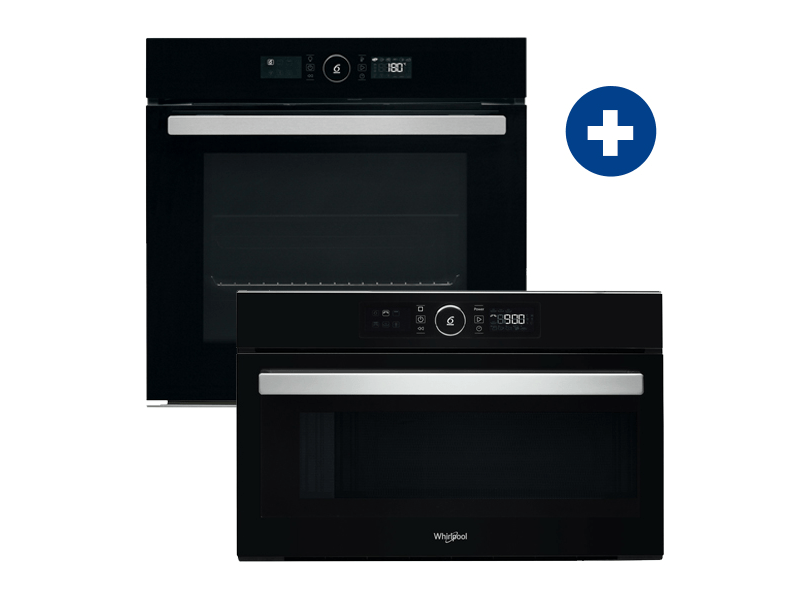 Whirlpool AKZ9 6230NB Beépíthető sütő, fekete + Whirlpool AMW730/NB Beépíthető mikrohullámú sütő, fekete