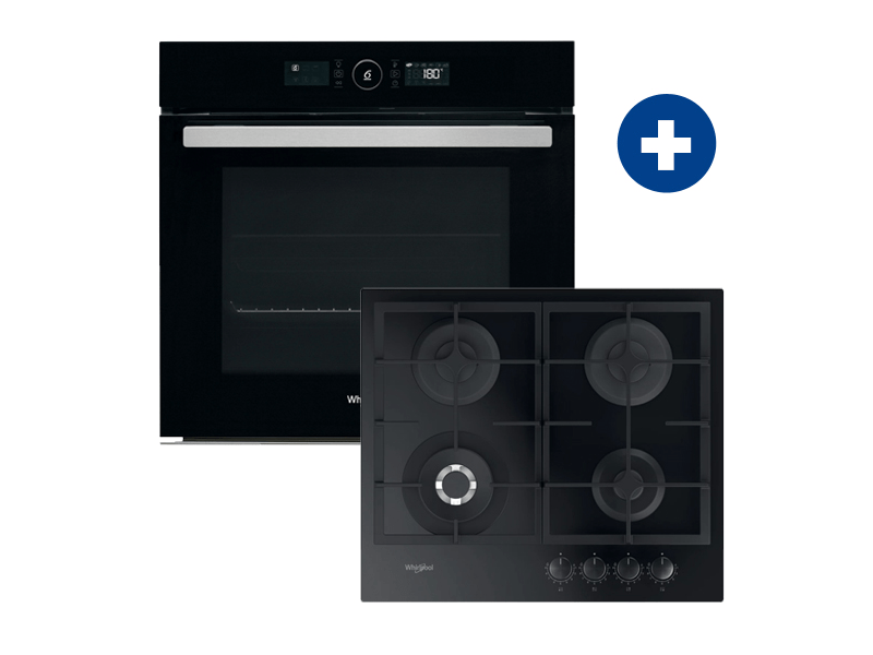 Whirlpool AKZ9 6230NB Beépíthető sütő, fekete + Whirlpool GOFL 629/NB1 Beépíthető gázfőzőlap