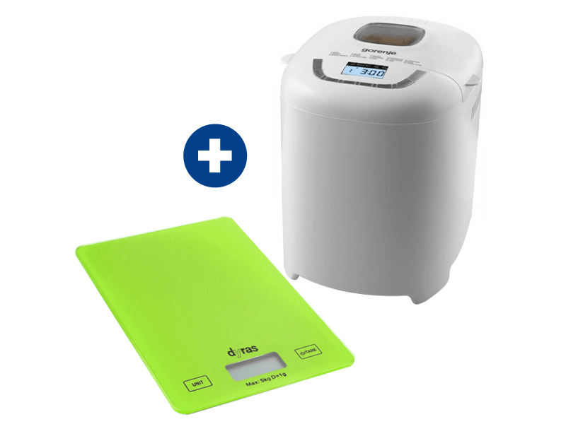 Gorenje BM910WII Kenyérsütő gép + Dyras KSCL-1033G Konyhai mérleg