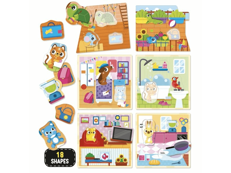 Montessori baby kézségfejlesztő játék - babaház (LIS 100613)