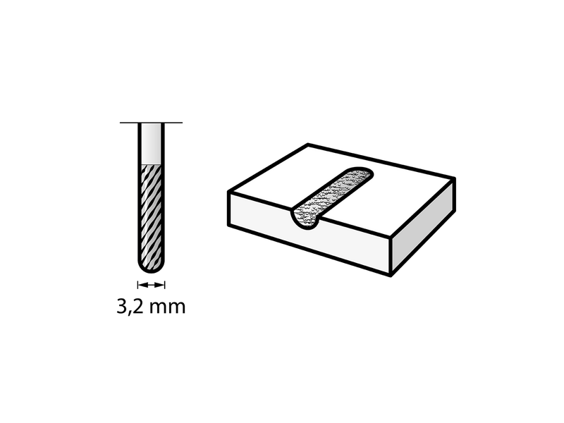 Dremel volfram-karbidno svrdlo, šiljasto, 3,2 mm