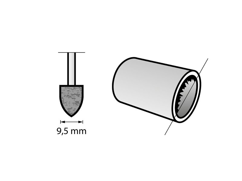 Dremel 26150952JA Brusna ploča od aluminijevog oksida, 9,5 mm