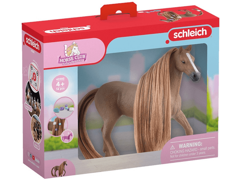 Schleich 42582 Horse Club: Beauty Horse - Fésülhető angol thoroughbread kanca