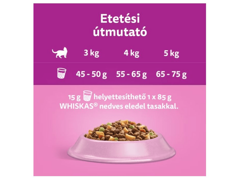 Whiskas száraz macskaeledel lazaccal, 1,4 kg