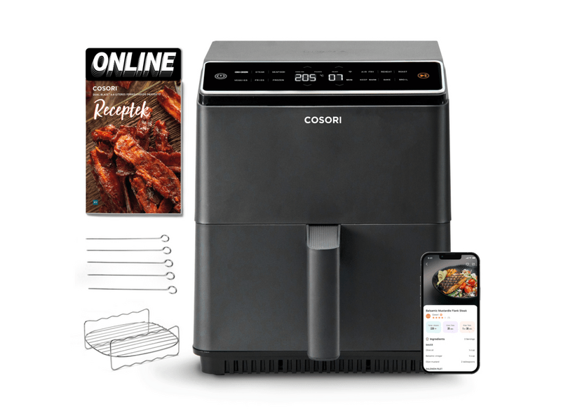 Cosori Dual Blaze Forrólevegős sütő, 6.4 l, sötétszürke (CAF-P583S-KEUR)