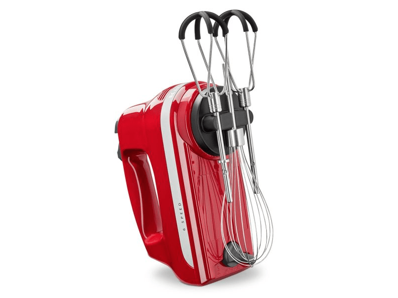 KitchenAid 5KHM6118EER 6-sebességes szilikonos kézi mixer, piros