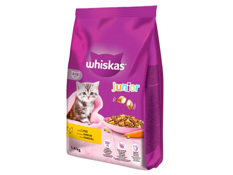 Whiskas Junior szárazeledel kölyökmacskáknak, csirkével, 1,4 kg