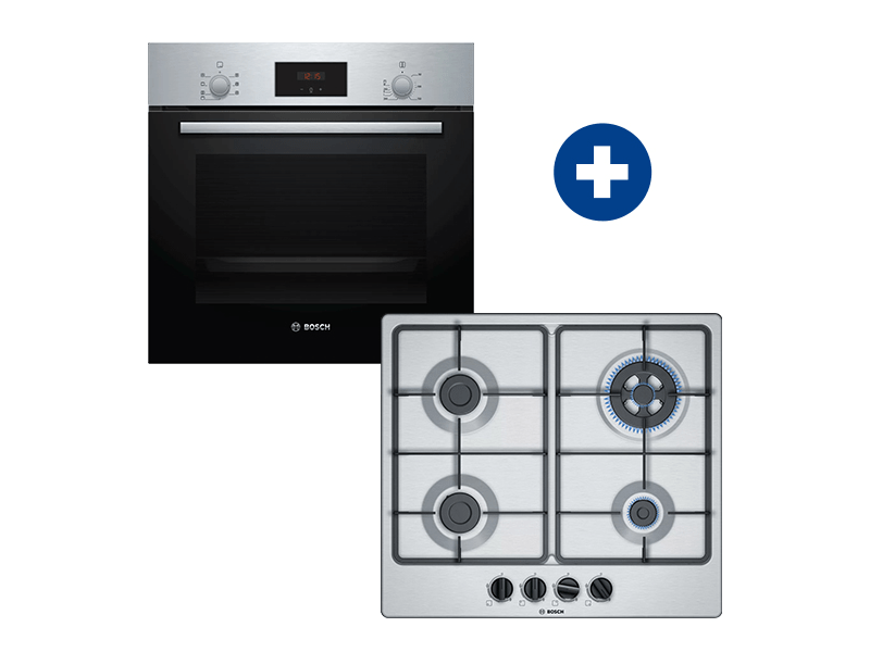 Bosch HBF133BR0 Beépíthető sütő + Bosch PGH6B5B60 Beépíthető gáz főzőlap