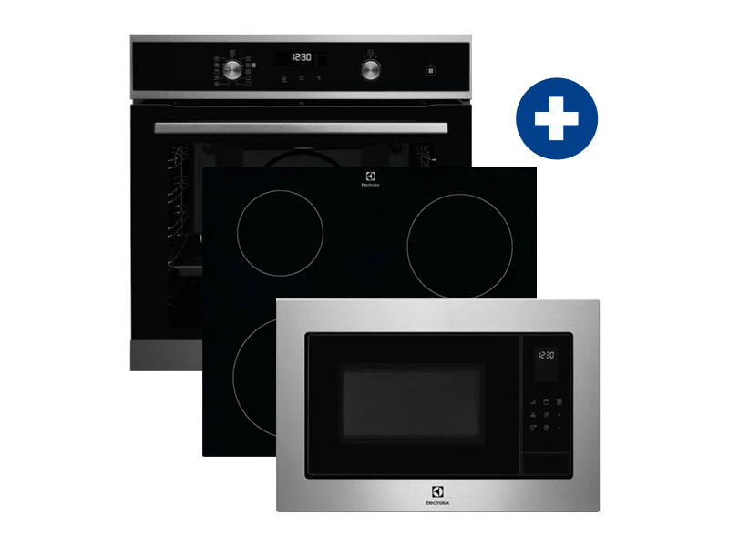 Electrolux EOD6P71X Beépíthető sütő + Electrolux LIB60420CK Beépíthető indukciós főzőlap + Electrolux EMS4253TEX Beépíthető mikrohullámú sütő