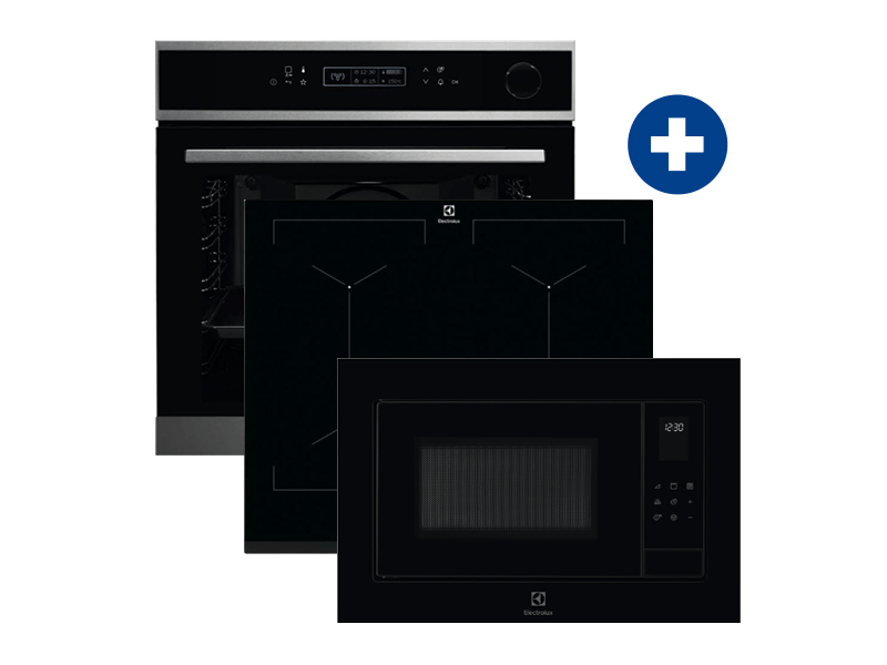 Electrolux LOC8H31X Beépíthető gőzsütő + Electrolux EIV644 indukciós főzőlap + Electrolux LMS4253TMK Beépíthető mikrohullámú sütő