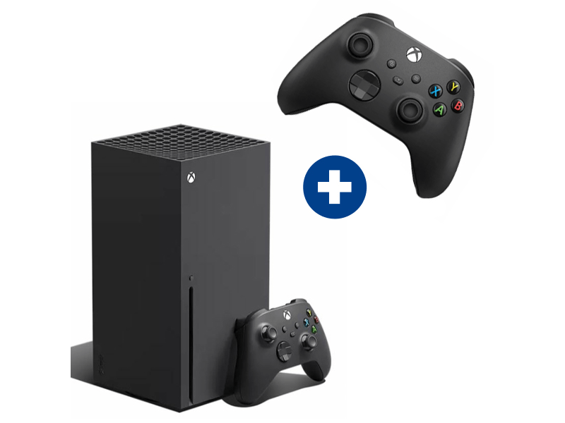 Microsoft Xbox Series X 1TB Játékkonzol + Microsoft Xbox Vezeték nélküli kontroller, Carbon Black (QAT-00009)
