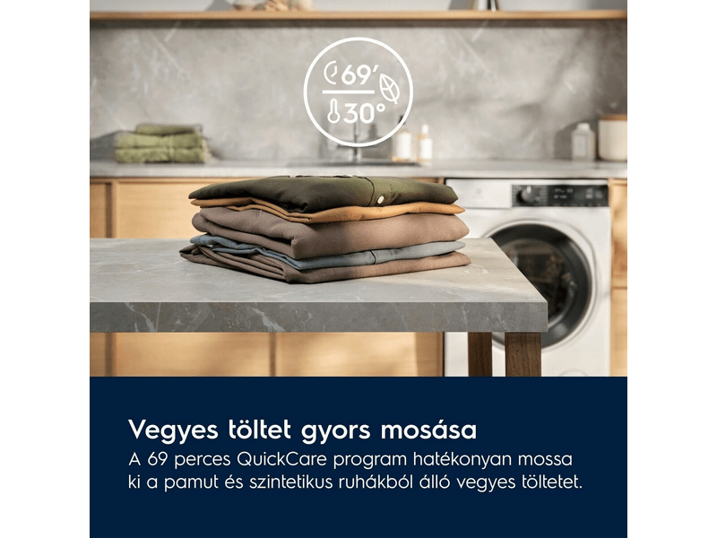 Mosógép elöltöltős,9kg, 1600 f/p