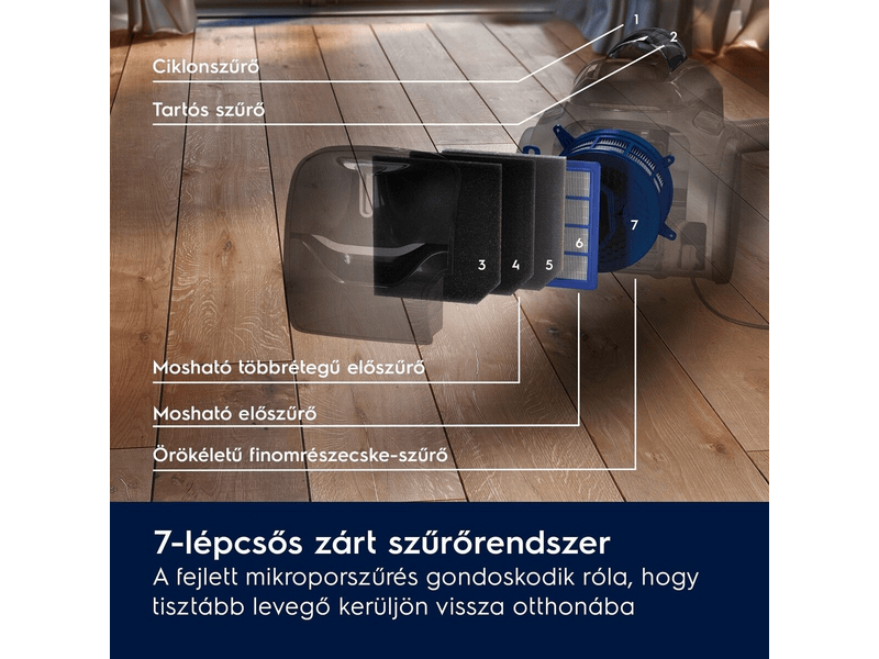 Pure C9 csendes porzsák nélküli porszívó