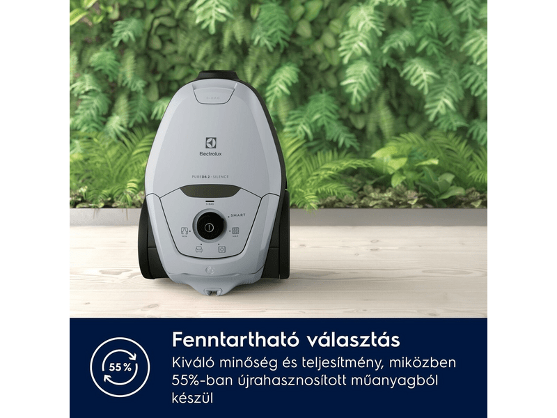 PureD8.2 porzsákos porszívó 500 W,szürke