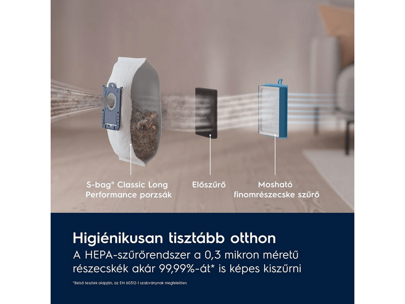 ELECTROLUX PD82-8DB Pure D8.2 szuper csendes porzsákos porszívó
