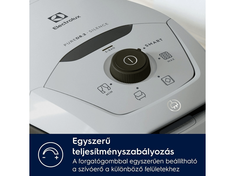 PureD8.2 porzsákos porszívó 500 W,szürke
