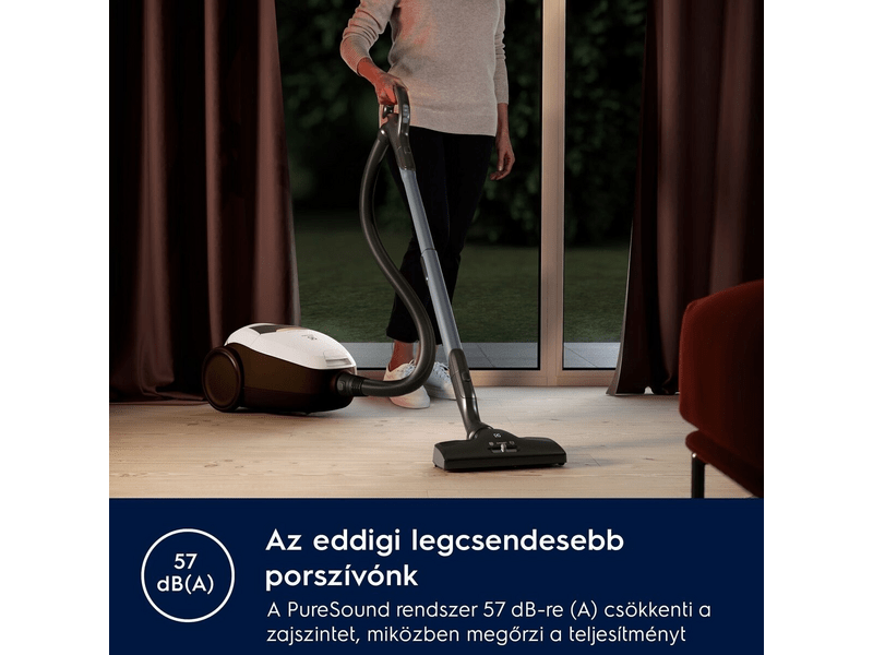 ELECTROLUX PD82-ALRG Pure D8.2 szuper csendes porzsákos porszívó, allergiában szenvedőknek