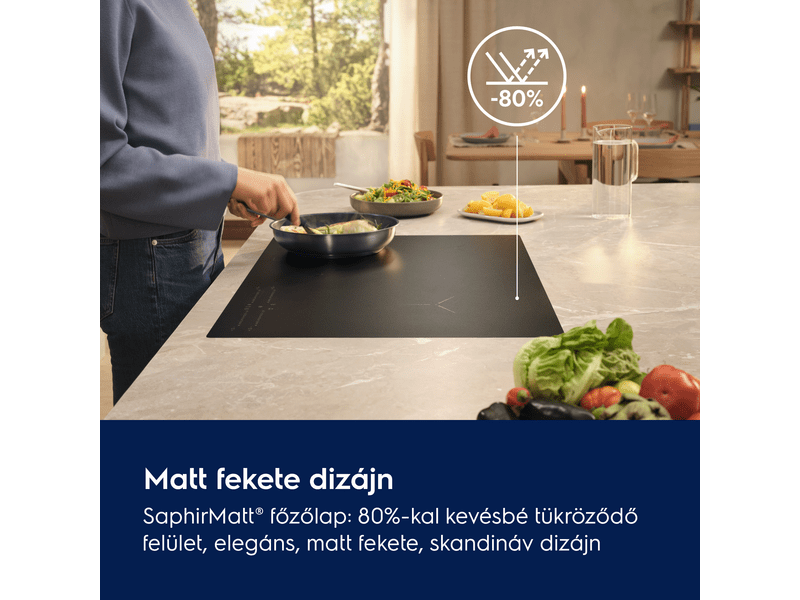 Electrolux EIS87453IZ indukciós főzőlap, SaphirMatt®