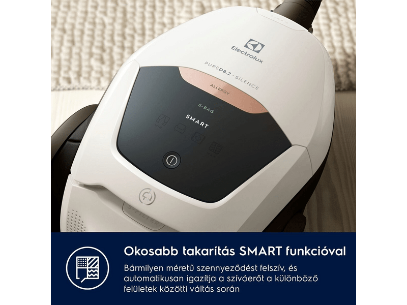 ELECTROLUX PD82-ALRG Pure D8.2 szuper csendes porzsákos porszívó, allergiában szenvedőknek