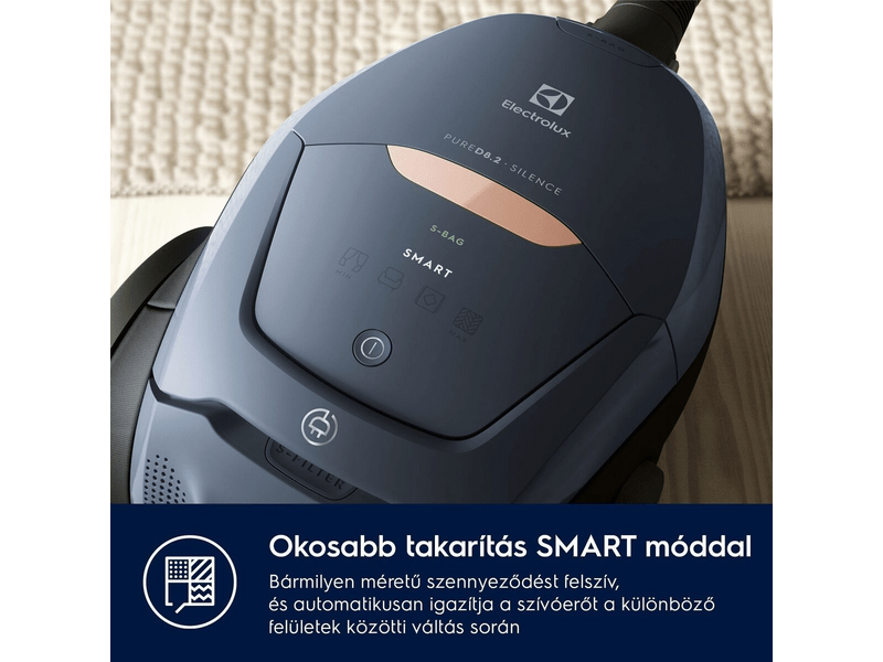 ELECTROLUX PD82-8DB Pure D8.2 szuper csendes porzsákos porszívó