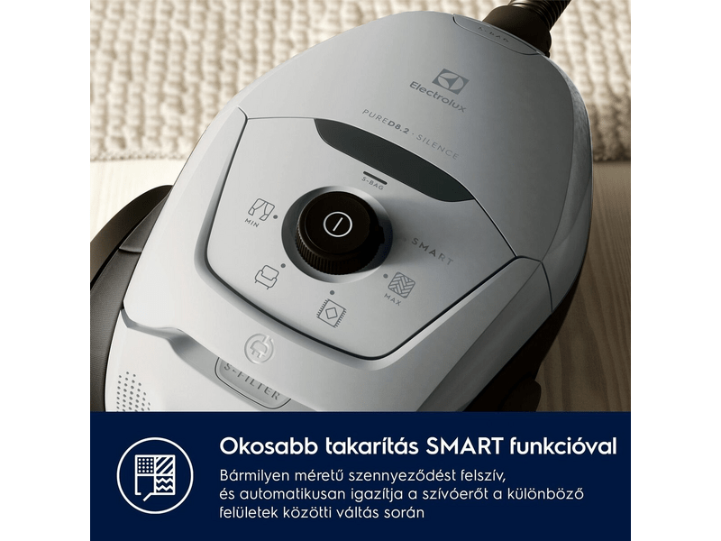 PureD8.2 porzsákos porszívó 500 W,szürke