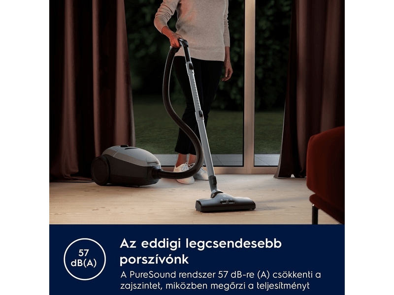 PureD8.2 porzsákos porszívó 500 W,szürke