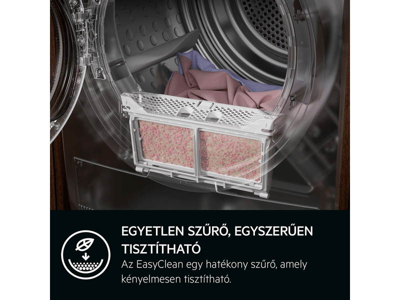 Hőszivattyús szárítógép, 9 kg, A++