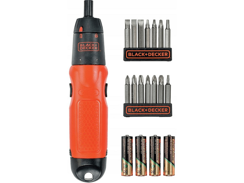 BLACK + DECKER A7073-XJ Kézi Csavarozó, 19 Részes csavarhegy készlettel