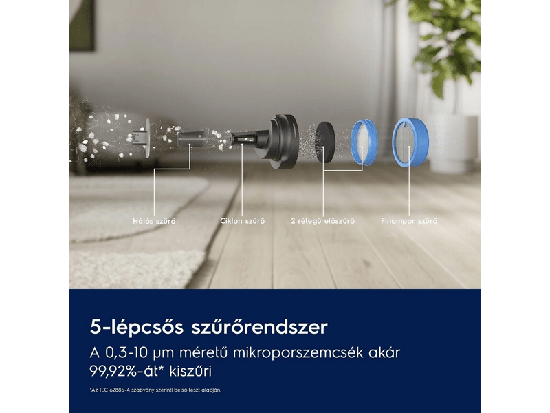 Electrolux Hygienic UV 600 vezeték nélküli álló porszívó (EP61HB21UV)