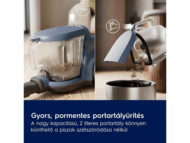 Electrolux EL51C2SW Clean 500 Porzsák nélküli porszívó, kagylófehér