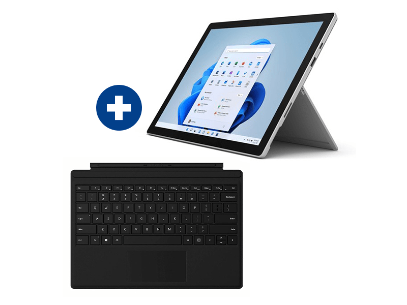 Microsoft Surface PUV-00034 Surface Pro 7 Vállalati verzió Tablet + Microsoft Surface Pro Type Cover, magyar (FMN-HU005)