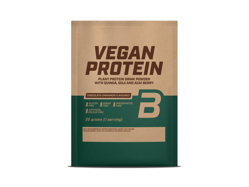 BioTechUSA Vegan Protein fehérje, 25 g, csokoládé-fahéj