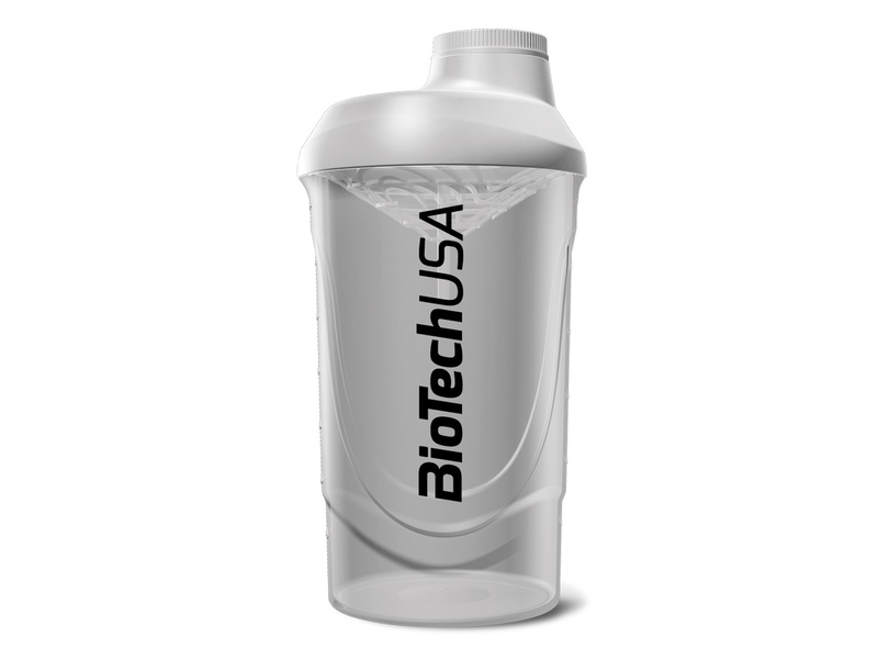 BioTechUSA Wave Shaker keverőpalack, 600 ml, átlátszó