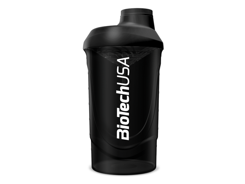 BioTechUSA Wave Shaker keverőpalack, 600 ml, fekete-füst