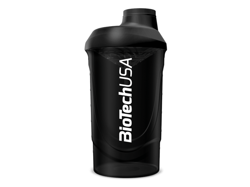 BioTechUSA Wave Shaker keverőpalack, 600 ml, fekete-füst