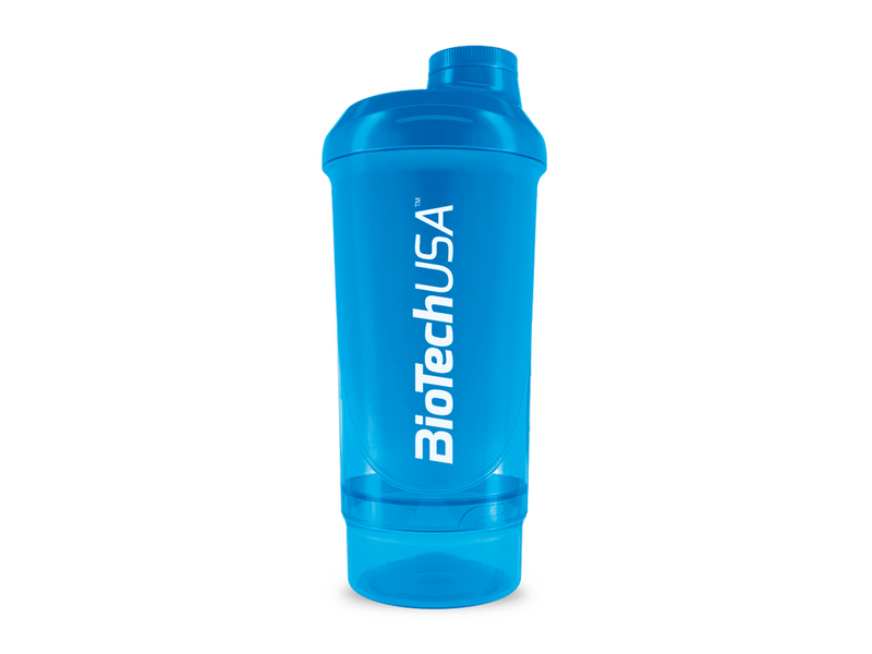 BioTechUSA Wave+ Compact 500 ml (+150 ml) keverőpalack, kék